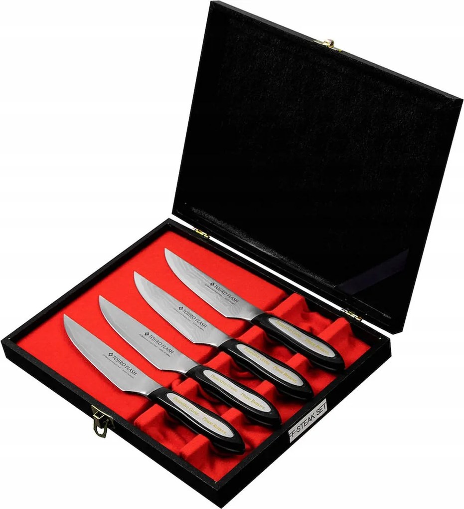 Tojiro Flash VG-10 4 db-os japán steak kés szett 11cm Ajándék tok