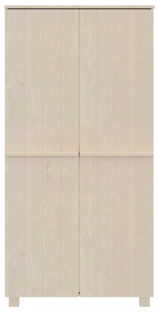 HAMAR mézbarna tömör fenyőfa gardrób 89 x 50 x 180 cm