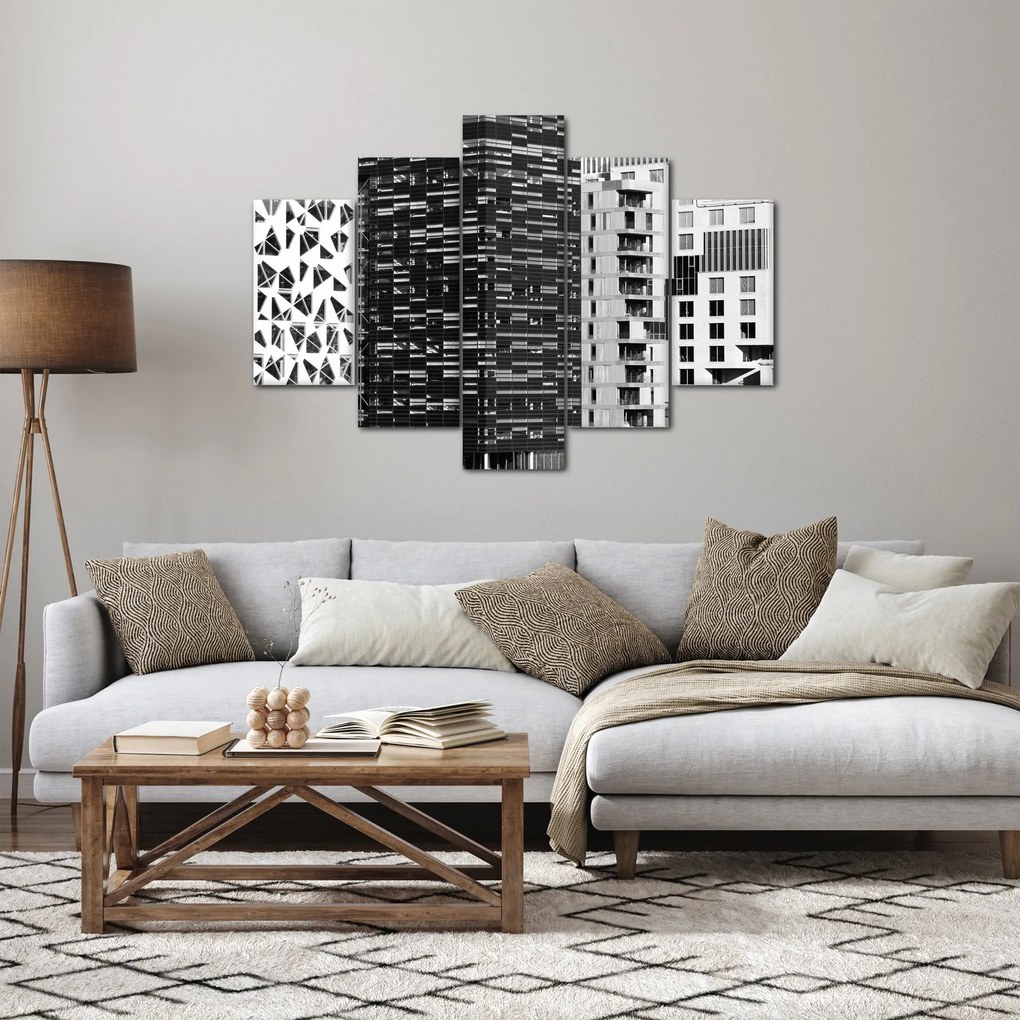Fekete-fehér építészet képe (150x105 cm)