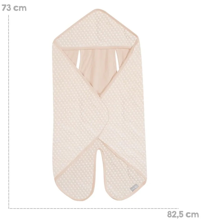 Bézs pamut babatakaró autósülésbe 73x82,5 cm Frosty Almond – Roba