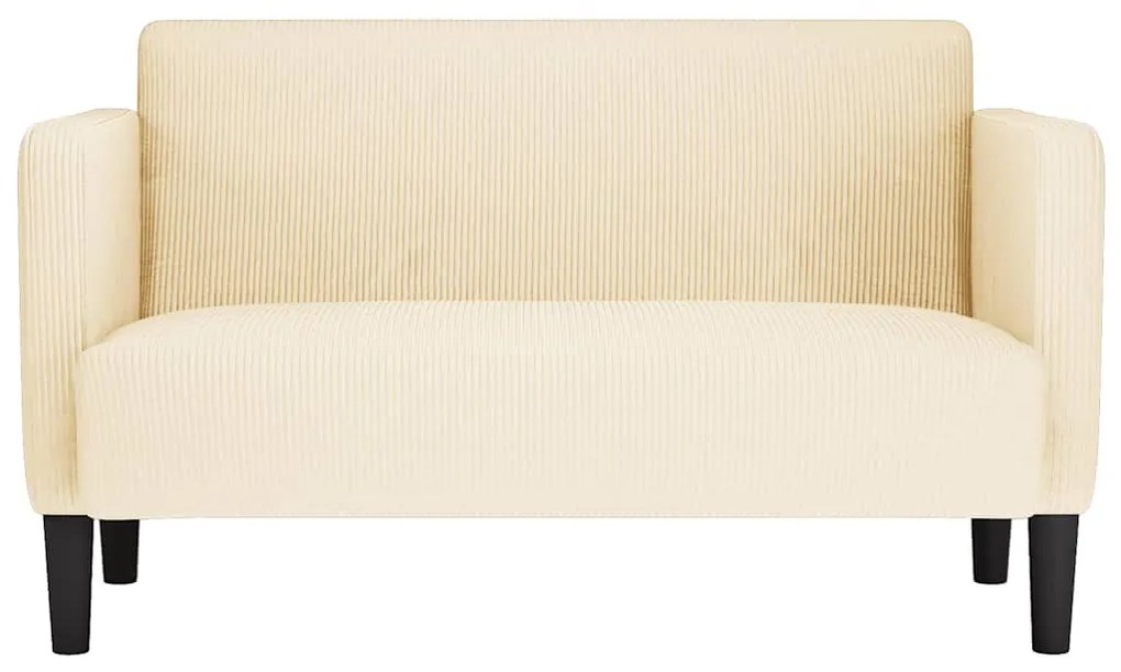 krém kordbársony szövet loveseat kanapé 109 cm