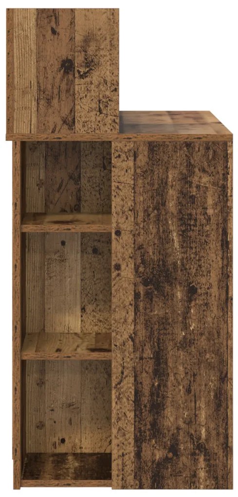 Tárolós Íróasztal Régi Fa 90x48x101.5 cm Mérnöki fa