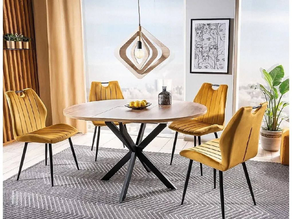 Kinyitható étkezőasztal GASTON 100(135)X100 cm, tölgy artisan dekor