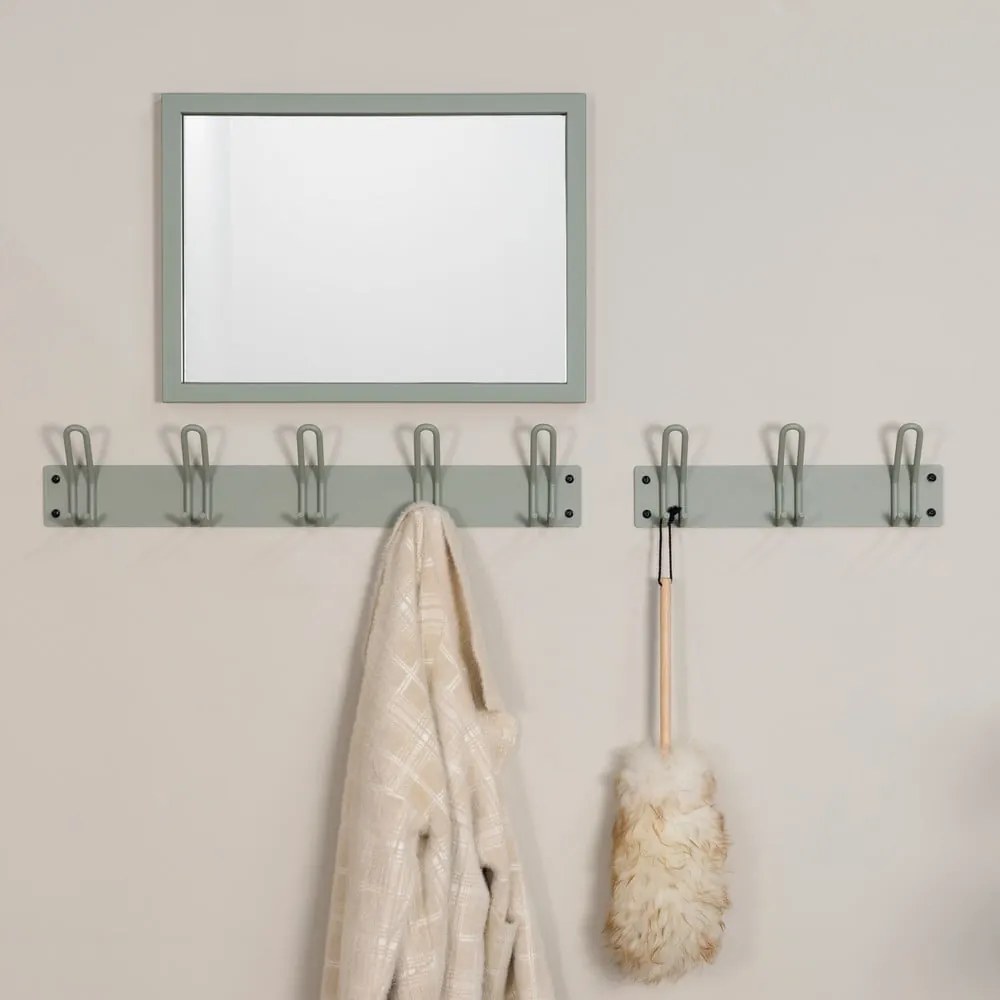 Szürkészöld fém fali fogas 70 cm Miles – Spinder Design