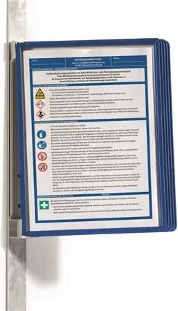 Bemutatótábla tartó, fali, mágneses, 5 db bemutatótáblával, DURABLE VARIO® 5 MAGNET, sötétkék (DB591407)