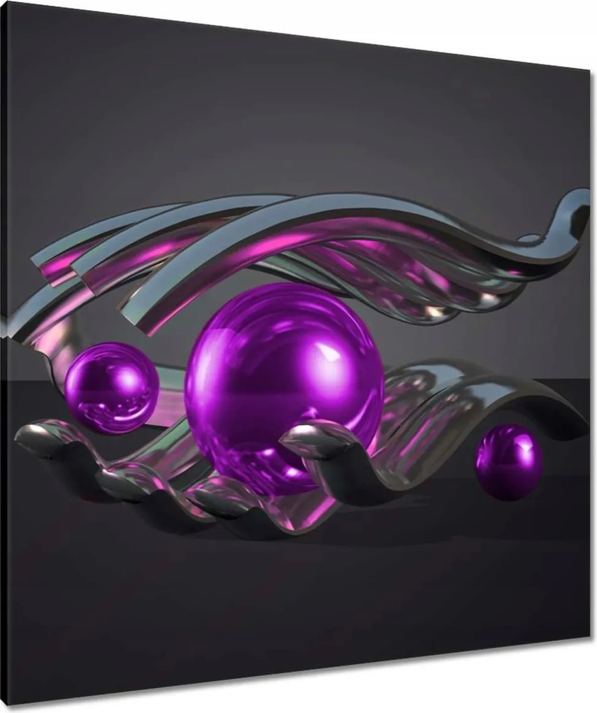 Vászonkép 80x80 Lila gömbök