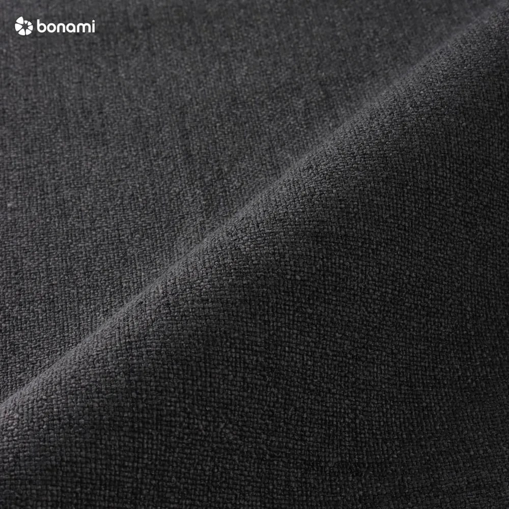 Antracitszürke kárpitozott ágyneműtartós franciaágy ágyráccsal 140x200 cm Mattis – Meise Möbel