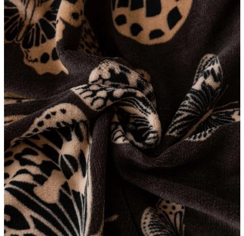 Mikroplüss ágyneműhuzat BUTTERFLYA barna Ágyneműhuzat mérete: 70 x 80 cm | 140 x 200 cm