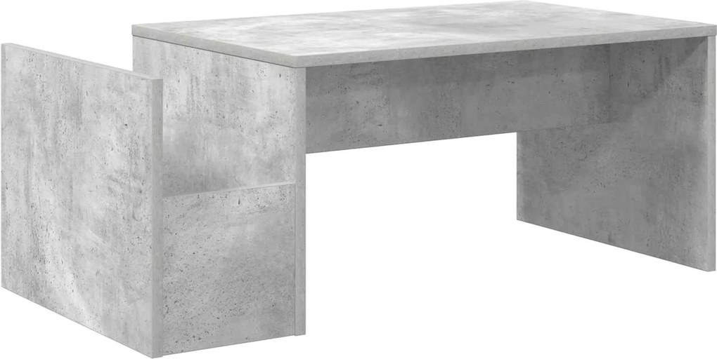 vidaXL Dohányzóasztal Beton Szürke 90 x 45 x 35 cm Faanyag
