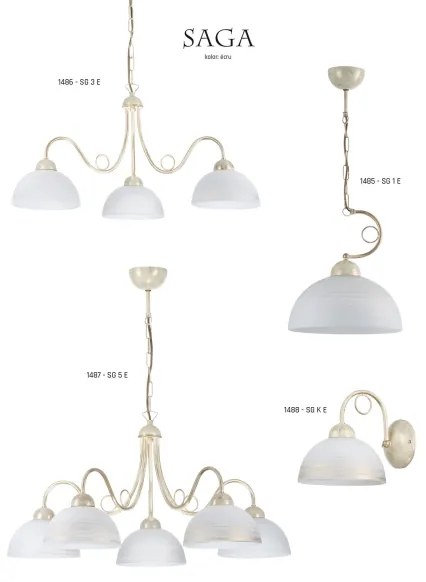 Jupiter 1486 - Csillár láncon SAGA 3xE27/60W/230V