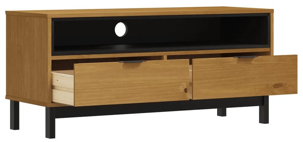 FLAM tömör fenyőfa TV-szekrény 110 x 40 x 50 cm