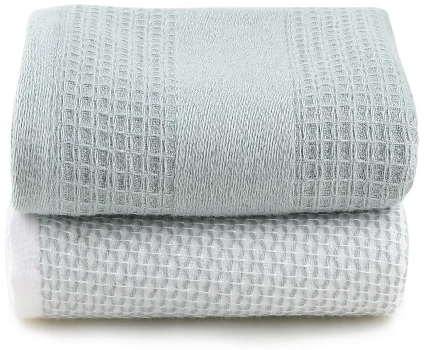 Mentazöld-szürke darázsmintás törölköző szett 2 db-os 40x60 cm Betty – Foutastic