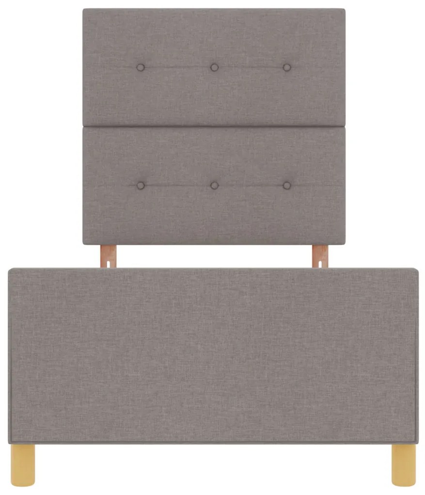 Taupe ágykeret 100x200 cm szövetből
