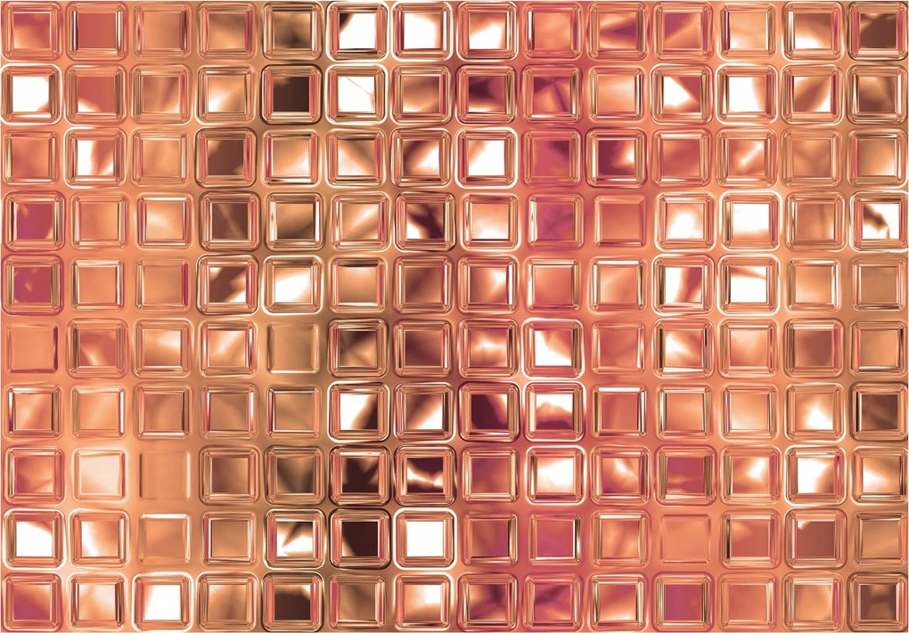 Fotótapéta Mozaik Metál Arany Minta Bronz Luxus 368x254 vinil +ragasztó