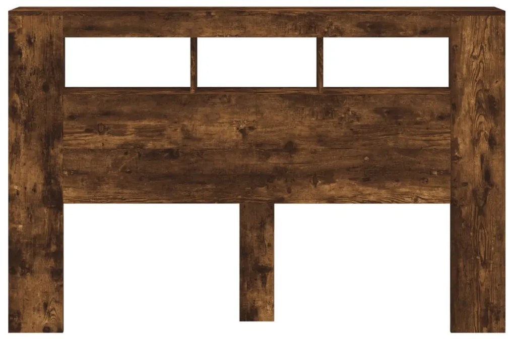 sonoma tölgy színű szerelt fa LED-es fejtámla 160x18,5x103,5 cm