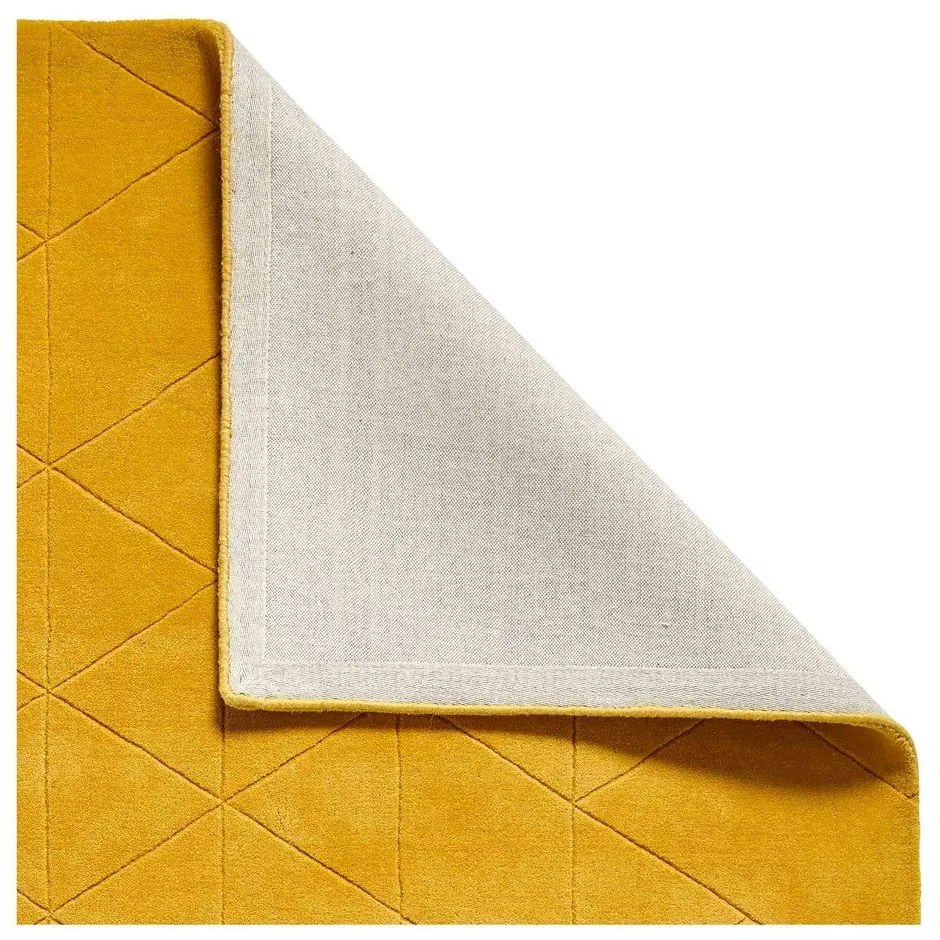 Kasbah mustársárga gyapjú szőnyeg, 150 x 230 cm - Think Rugs