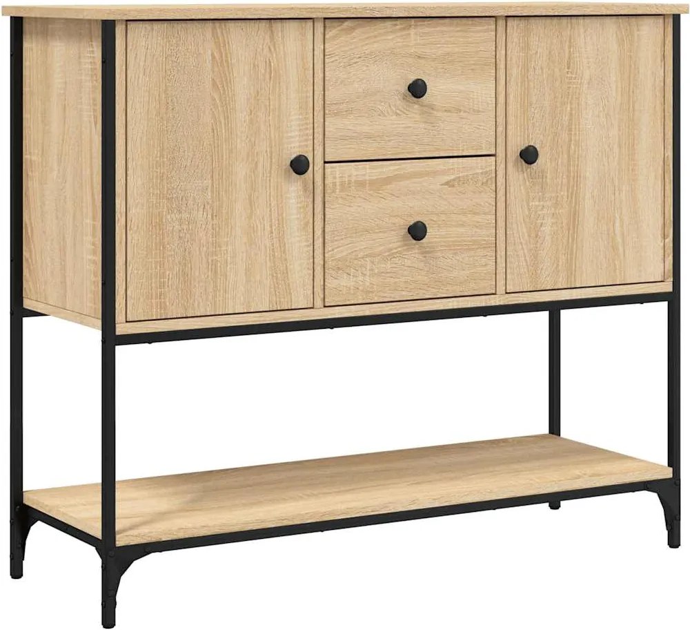 vidaXL sonoma tölgy színű szerelt fa tálalószekrény 100 x 36 x 85 cm