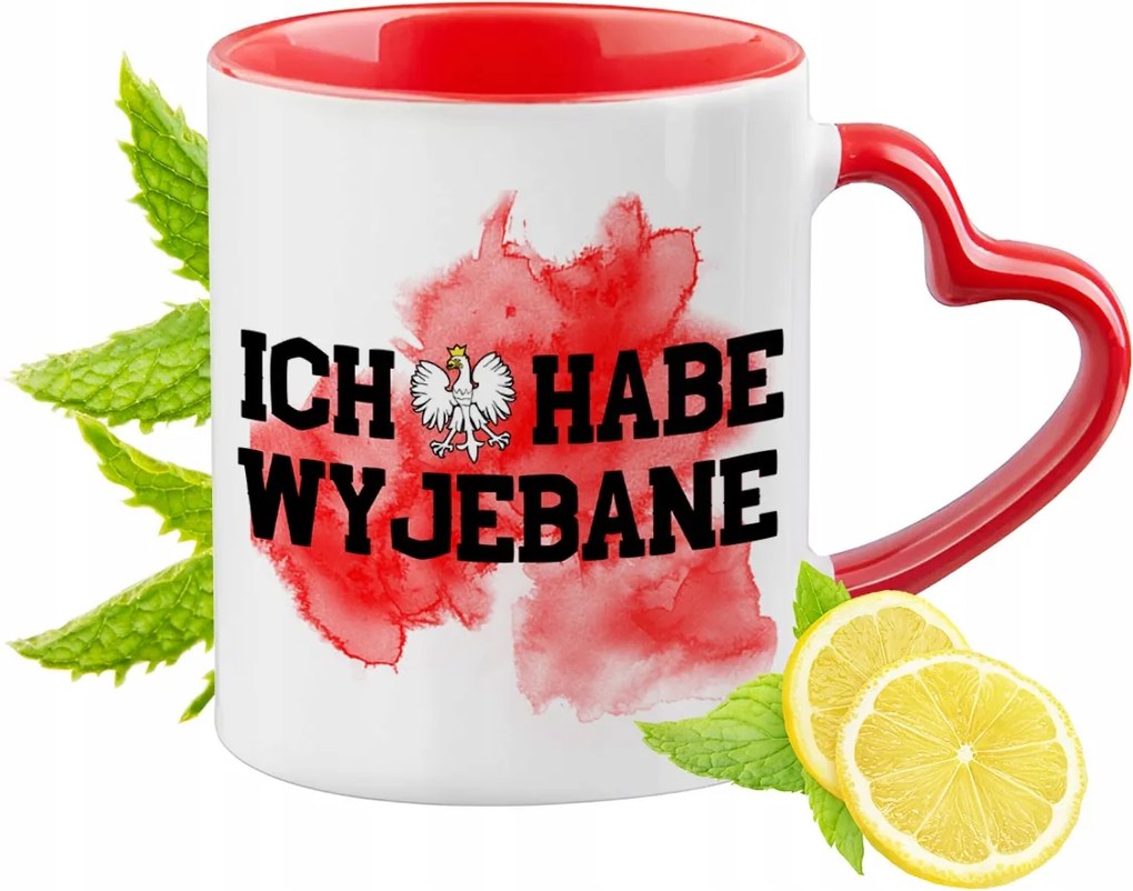 Vicces Piros Bögre Szív Alakú Füllel Ajándék