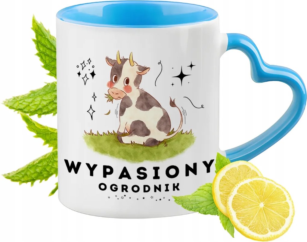 Kertésznek Kék Bögre Szív Alakú Füllel Ajándék