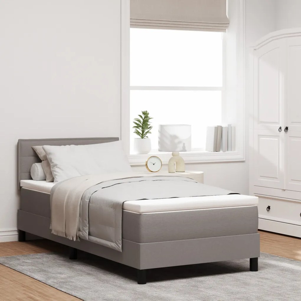 Tálca Ágy Matraccal & LED Taupe 80x200 cm Szövet