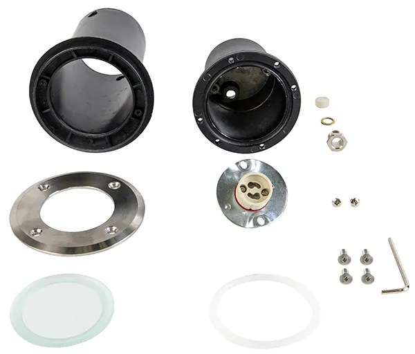 6 darabos kültéri földbe süllyeszthető spotlámpa szett acél 11cm IP67 - Basic Round