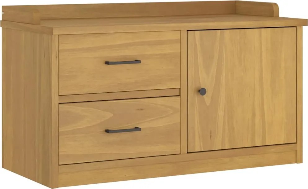 vidaXL SANDNES tömör fenyőfa előszobapad 87x40x50 cm