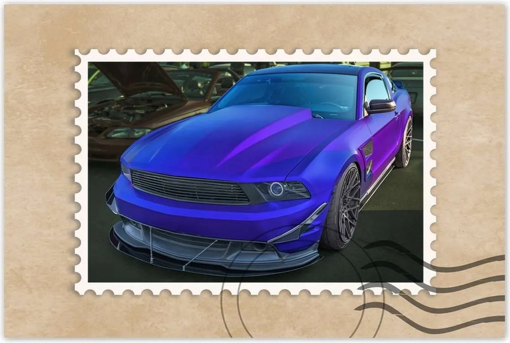 Poszterek 90x60 Kék-lila autó