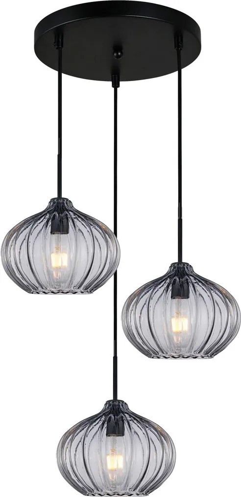 Italux modern függeszték pansol fekete itxpnd-2940-3asbksg2