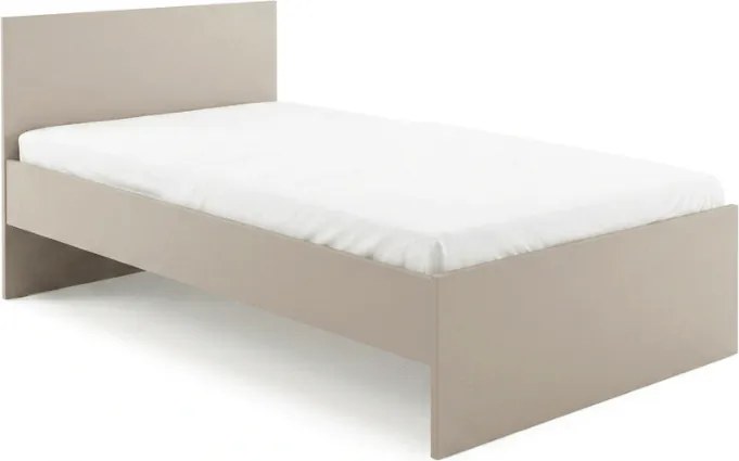 Ágy ELISA 120 x 200 cm, kasmír bézs Ágyrács: Léces ágyrács, Matrac: Deluxe 10 cm matrac
