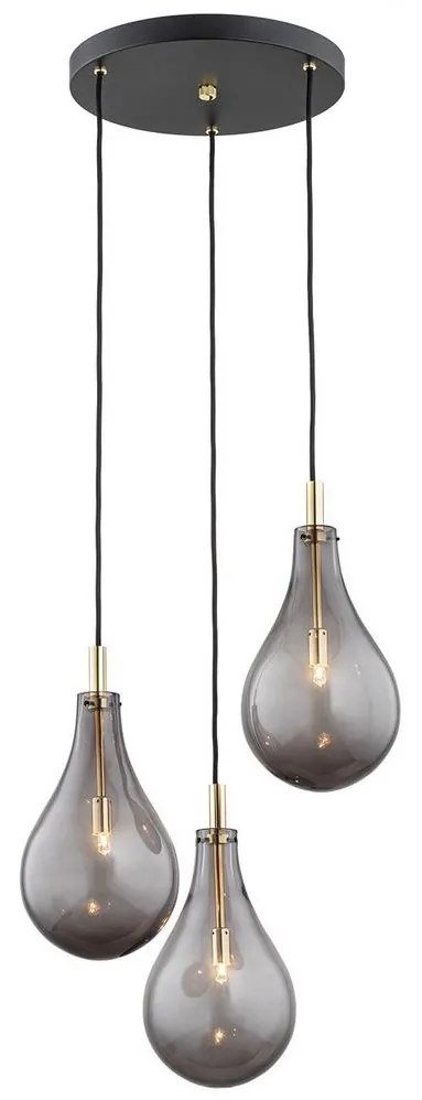 Argon 6105 - Csillár zsinóron OAKLAND 3xG9/6W/230V fekete