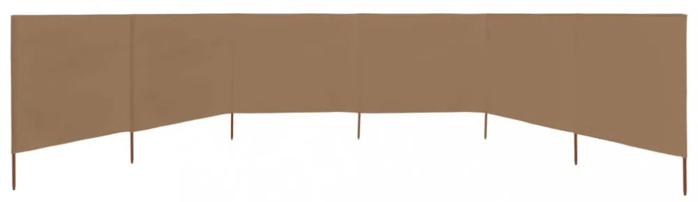 tópszínű 6-paneles szövet szélellenző 800 x 80 cm