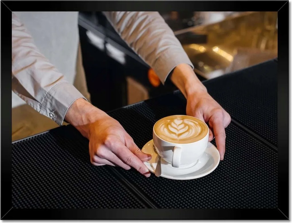 Poszterek keretben 40x30 Barista kávé tálalás