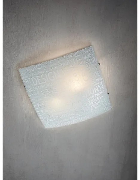 Redo 05-818 - Mennyezeti lámpatest NOTES 2xE27/42W/230V 39x39 cm fehér