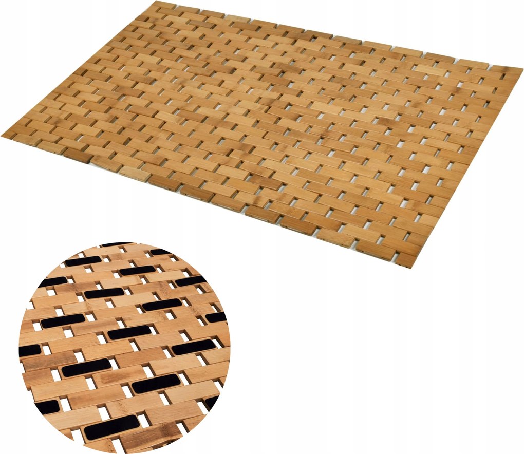 Fürdőszobaszőnyeg Fa Bambusz 50x80 Szőnyeg