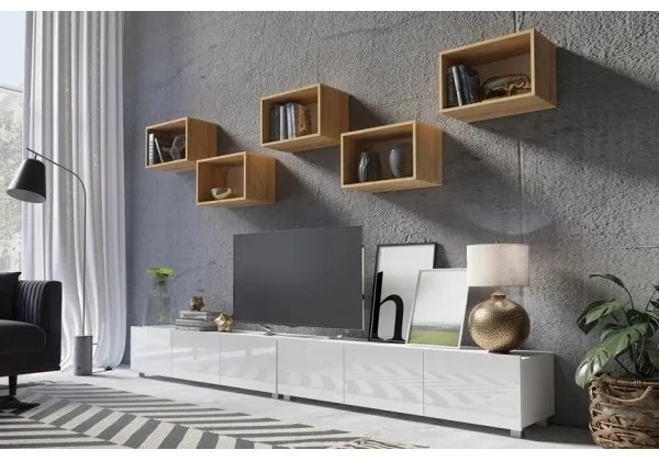 Fali polc PAVO 32,5x50 cm arany tölgy