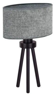 Duolla - Asztali lámpa OVAL 1xE27/15W/230V átm. 30 cm szürke