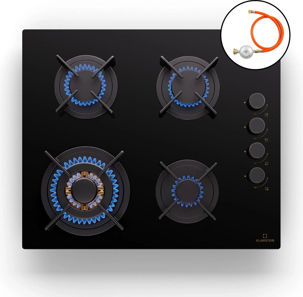 Klarstein Goldflame 4, gáz főzőlap, 4 égő