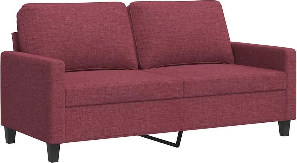 vidaXL kétszemélyes bordó szövet kanapé 140 cm