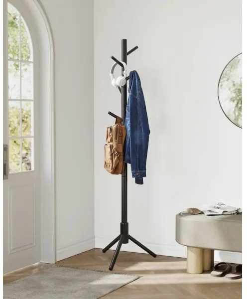 LINEA álló ruhafogas, fekete