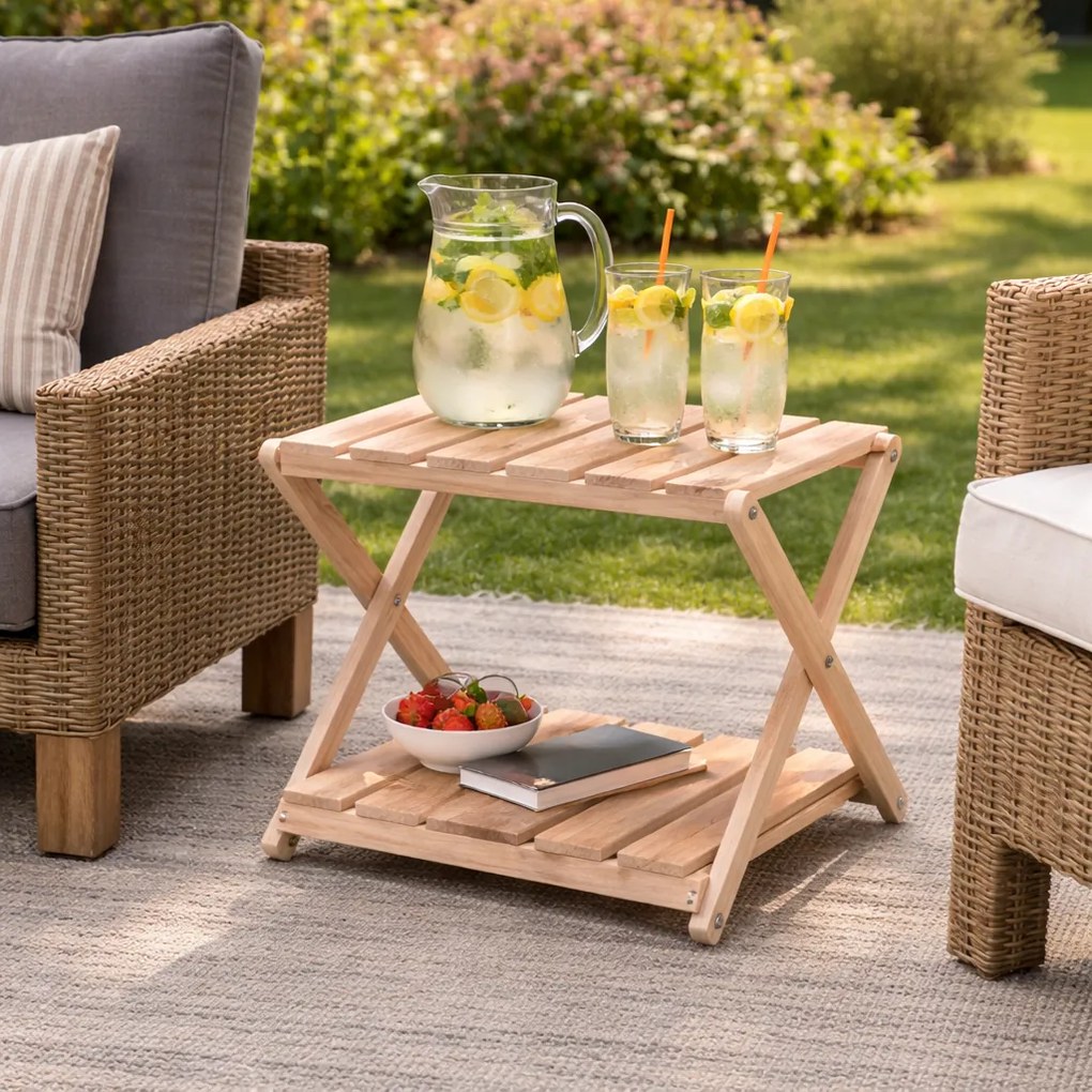 Taigo összecsukható fa asztal, 38,5 x 31 x 32,5 cm