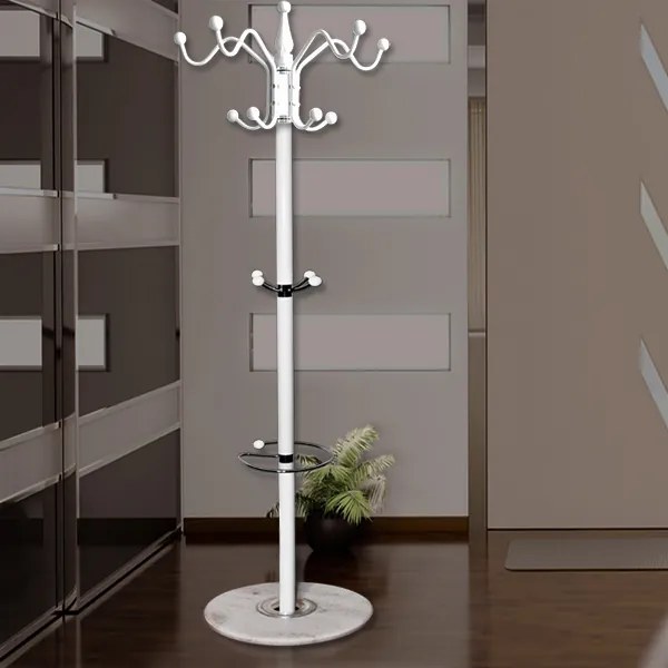 Casaria® Álló ruhafogas - fehér