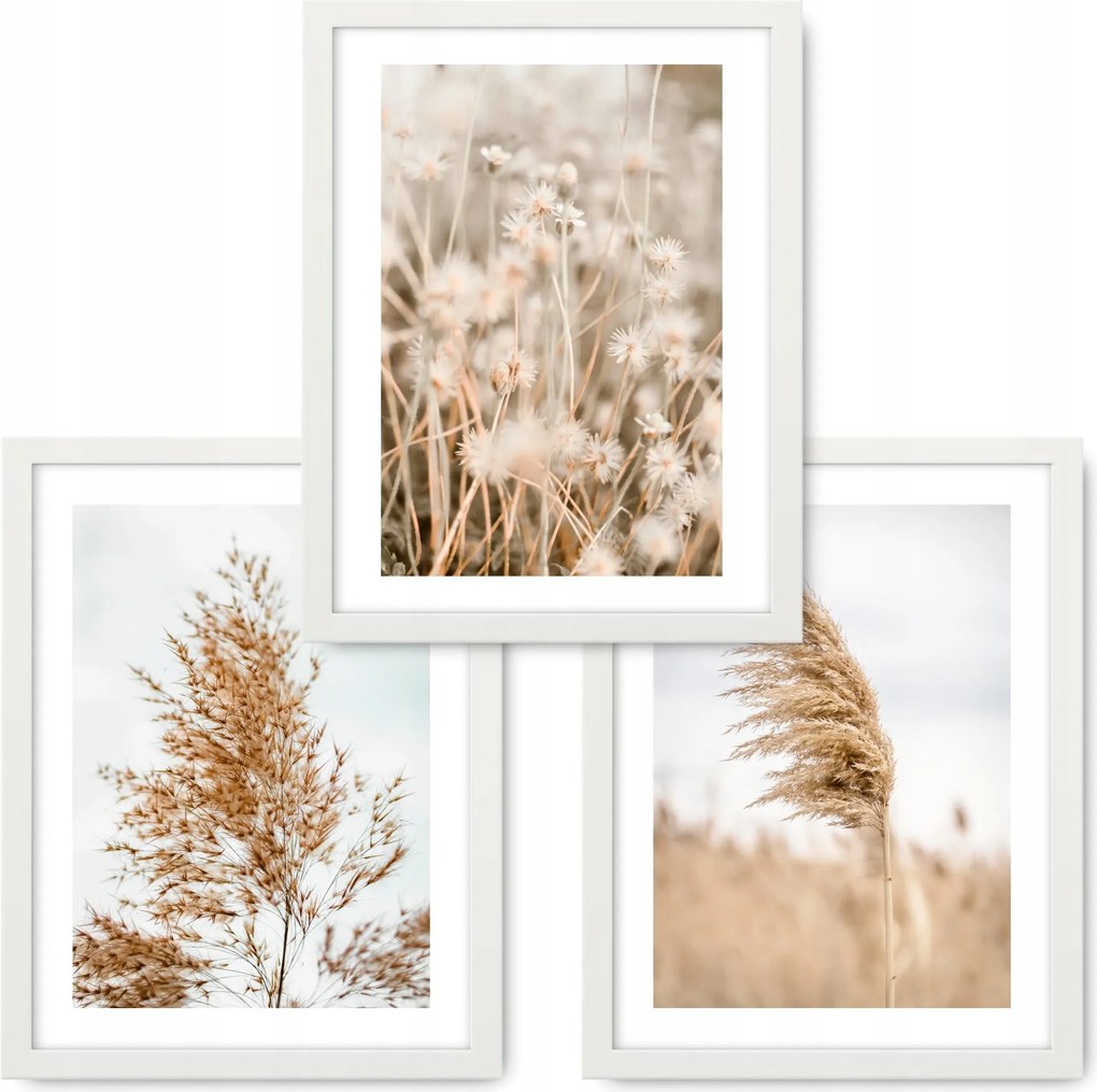 Boho 3 kép 43x53 Természet Fű Ikea keret #12