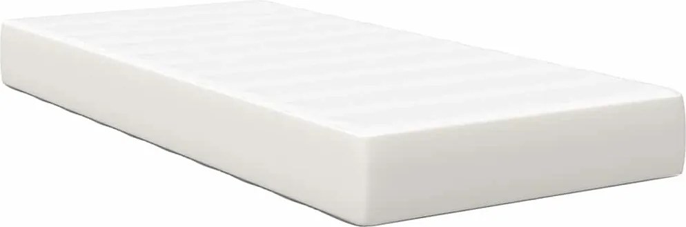 vidaXL Ágy Matrac matracmal Krém 100 x 200 cm szövet