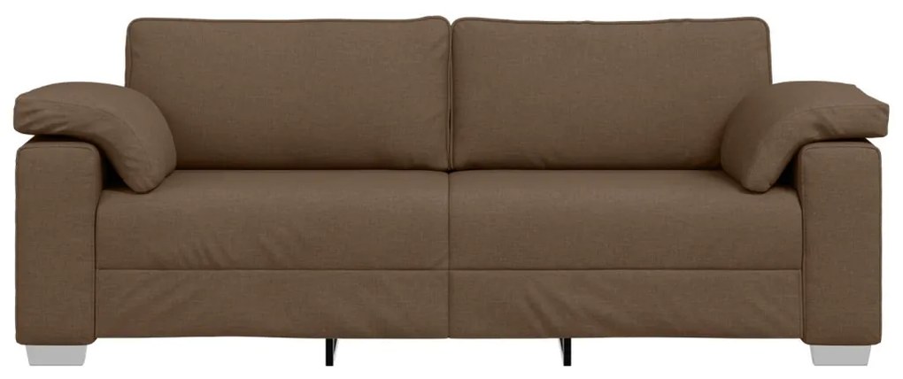 Kanapé párnával Barna 219 x 77 x 82 cm szövet