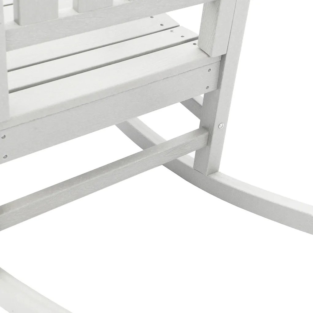 2 db-os Kertihintaszék Fehér 70x92x107.5 cm HDPE