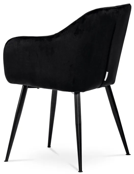 Fekete Bársony Étkezőszék. PIKA BK4