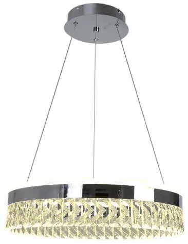 LED Dimmelhető csillár zsinóron LED/90W/230V 3000-6500K króm + távirányítás