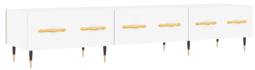 fehér szerelt fa TV-szekrény 150 x 35 x 55 cm