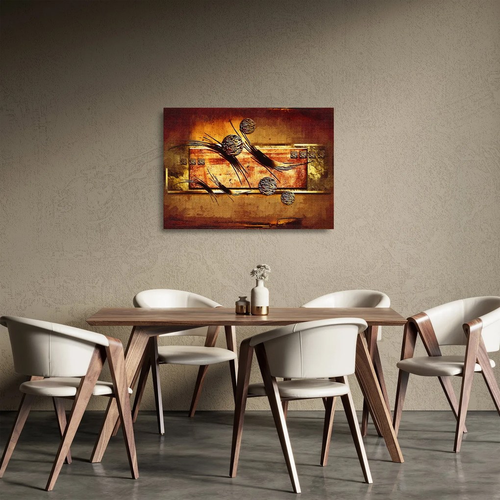 Az absztrakció képe (üvegen) (70x50 cm)