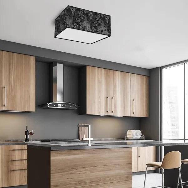 Mennyezeti lámpa SATINO 2xE27/60W/230V fekete/ezüst